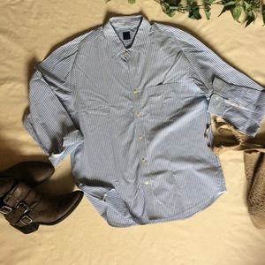 Gap Baby Blue Stripe Button Down Shirt